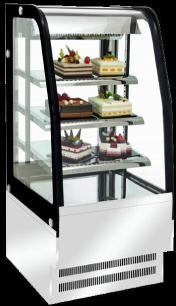 PACIFIC 660mm Curved Glass Cold Display Refrigerated - 3 Shelf
